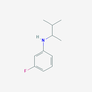 molecular formula C11H16FN B13287897 3-fluoro-N-(3-methylbutan-2-yl)aniline 