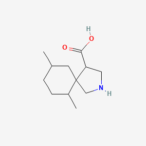 molecular formula C12H21NO2 B13287933 6,9-Dimethyl-2-azaspiro[4.5]decane-4-carboxylic acid 