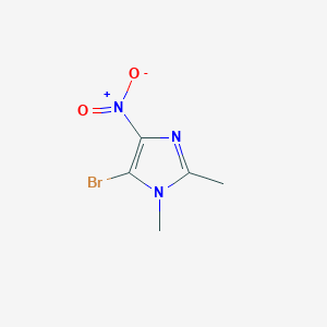 molecular formula C5H6BrN3O2 B1328796 5-Bromo-1,2-dimethyl-4-nitro-1H-imidazole CAS No. 21117-52-2