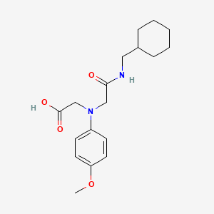 molecular formula C18H26N2O4 B1328798 [{2-[(Cyclohexylmethyl)amino]-2-oxoethyl}-(4-methoxyphenyl)amino]acetic acid CAS No. 1142216-07-6