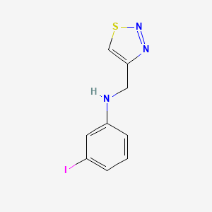 molecular formula C9H8IN3S B13287993 3-iodo-N-(1,2,3-thiadiazol-4-ylmethyl)aniline 