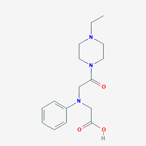 molecular formula C16H23N3O3 B1328800 [[2-(4-乙基哌嗪-1-基)-2-氧代乙基](苯基)-氨基]乙酸 CAS No. 1142205-98-8