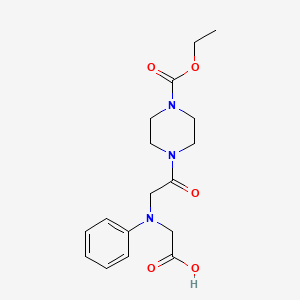 molecular formula C17H23N3O5 B1328801 [{2-[4-(乙氧羰基)哌嗪-1-基]-2-氧乙基}(苯基)氨基]乙酸 CAS No. 1142206-00-5