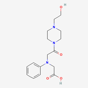 molecular formula C16H23N3O4 B1328806 [{2-[4-(2-羟乙基)哌嗪-1-基]-2-氧代乙基}(苯基)氨基]乙酸 CAS No. 1142211-58-2