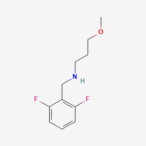 molecular formula C11H15F2NO B13288100 [(2,6-Difluorophenyl)methyl](3-methoxypropyl)amine 