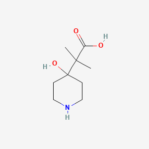 2-(4-Hydroxypiperidin-4-yl)-2-methylpropanoic acid