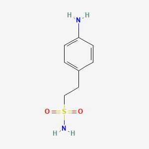 molecular formula C8H12N2O2S B13288127 2-(4-Amino-phenyl)-ethanesulfonic acid amide 