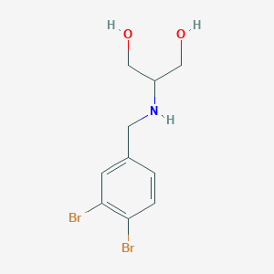 molecular formula C10H13Br2NO2 B13288129 2-{[(3,4-Dibromophenyl)methyl]amino}propane-1,3-diol 