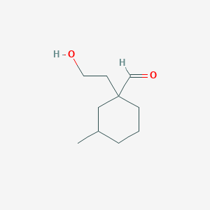 1-(2-Hydroxyethyl)-3-methylcyclohexane-1-carbaldehyde