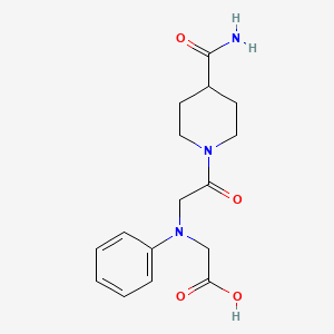 molecular formula C16H21N3O4 B1328818 [(2-[4-(氨基羰基)哌啶-1-基]-2-氧代乙基}(苯基)氨基]乙酸 CAS No. 1142211-91-3
