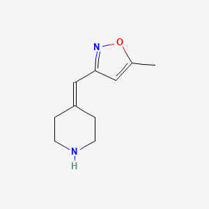 molecular formula C10H14N2O B13288181 4-[(5-Methyl-1,2-oxazol-3-YL)methylidene]piperidine 