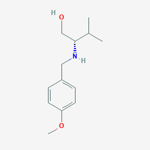 molecular formula C13H21NO2 B13288187 (2S)-2-{[(4-methoxyphenyl)methyl]amino}-3-methylbutan-1-ol 