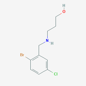 3-{[(2-Bromo-5-chlorophenyl)methyl]amino}propan-1-ol