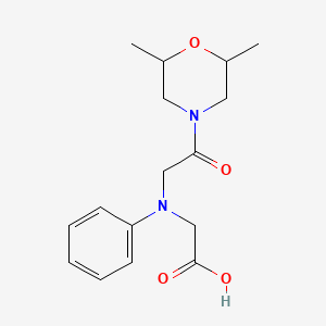 molecular formula C16H22N2O4 B1328820 [[2-(2,6-Dimethylmorpholin-4-yl)-2-oxoethyl]-(phenyl)amino]acetic acid CAS No. 1142211-94-6
