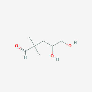 molecular formula C7H14O3 B13288208 4,5-Dihydroxy-2,2-dimethylpentanal 