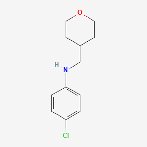 4-chloro-N-(oxan-4-ylmethyl)aniline