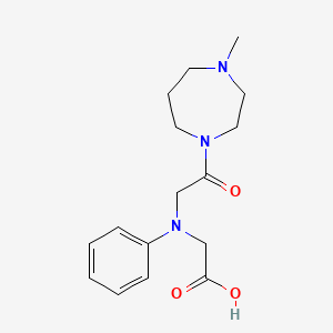 molecular formula C16H23N3O3 B1328825 [[2-(4-甲基-1,4-二氮杂环戊烷-1-基)-2-氧代乙基]-(苯基)氨基]乙酸 CAS No. 1142212-05-2