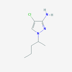 molecular formula C8H14ClN3 B13288274 4-Chloro-1-(pentan-2-yl)-1H-pyrazol-3-amine 