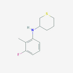 molecular formula C12H16FNS B13288295 N-(3-fluoro-2-methylphenyl)thian-3-amine 