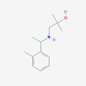 molecular formula C13H21NO B13288322 2-Methyl-1-{[1-(2-methylphenyl)ethyl]amino}propan-2-ol 