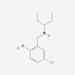 4-Chloro-2-{[(pentan-3-yl)amino]methyl}phenol