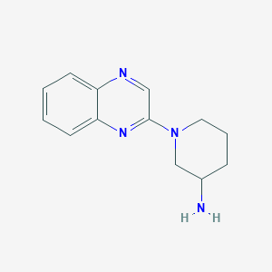 molecular formula C13H16N4 B13288341 1-(Quinoxalin-2-yl)piperidin-3-amine 