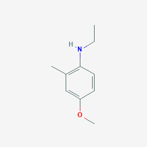 molecular formula C10H15NO B13288361 N-ethyl-4-methoxy-2-methylaniline 