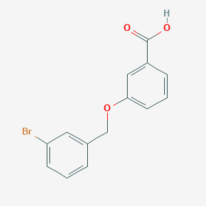 molecular formula C14H11BrO3 B1328839 3-[(3-Bromobenzyl)oxy]benzoic acid CAS No. 1021144-73-9