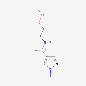 molecular formula C10H19N3O B13288390 (3-Methoxypropyl)[1-(1-methyl-1H-pyrazol-4-yl)ethyl]amine 