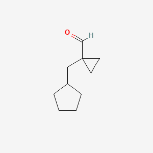 1-(Cyclopentylmethyl)cyclopropane-1-carbaldehyde