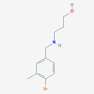 3-{[(4-Bromo-3-methylphenyl)methyl]amino}propan-1-ol