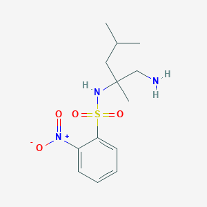 N-(1-Amino-2,4-dimethylpentan-2-yl)-2-nitrobenzene-1-sulfonamide