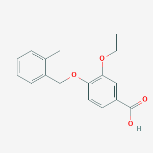 molecular formula C17H18O4 B1328842 3-乙氧基-4-[(2-甲基苄基)氧基]苯甲酸 CAS No. 1019123-36-4
