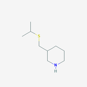 molecular formula C9H19NS B13288448 3-[(Propan-2-ylsulfanyl)methyl]piperidine 