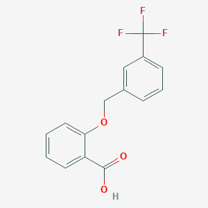 molecular formula C15H11F3O3 B1328845 2-{[3-(Trifluoromethyl)benzyl]oxy}benzoic acid CAS No. 1040038-41-2