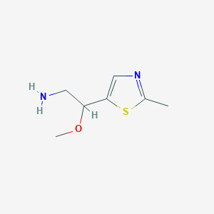 molecular formula C7H12N2OS B13288451 2-Methoxy-2-(2-methyl-1,3-thiazol-5-yl)ethan-1-amine 