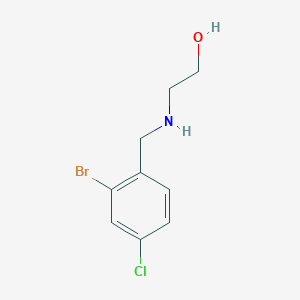 2-{[(2-Bromo-4-chlorophenyl)methyl]amino}ethan-1-ol