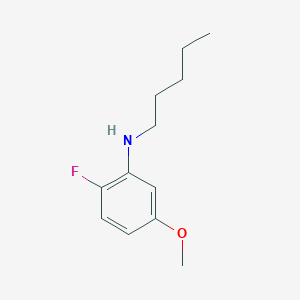 molecular formula C12H18FNO B13288500 2-Fluoro-5-methoxy-N-pentylaniline 