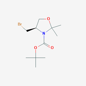 molecular formula C11H20BrNO3 B1328854 tert-butyl (4R)-4-(bromomethyl)-2,2-dimethyl-1,3-oxazolidine-3-carboxylate CAS No. 1260610-79-4