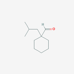 1-(2-Methylpropyl)cyclohexane-1-carbaldehyde