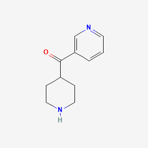 molecular formula C11H14N2O B13288572 Piperidin-4-yl(pyridin-3-yl)methanone 