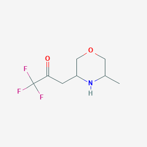 molecular formula C8H12F3NO2 B13288601 1,1,1-Trifluoro-3-(5-methylmorpholin-3-yl)propan-2-one 