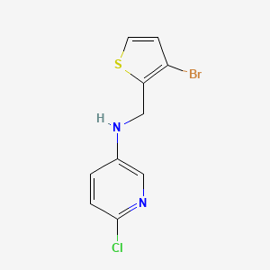 molecular formula C10H8BrClN2S B13288672 N-[(3-Bromothiophen-2-yl)methyl]-6-chloropyridin-3-amine 