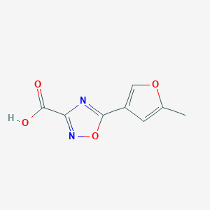 molecular formula C8H6N2O4 B13288686 5-(5-Methylfuran-3-yl)-1,2,4-oxadiazole-3-carboxylic acid 