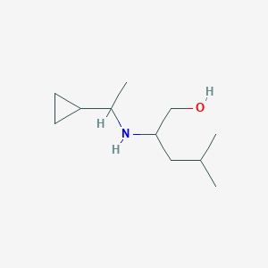 2-[(1-Cyclopropylethyl)amino]-4-methylpentan-1-ol