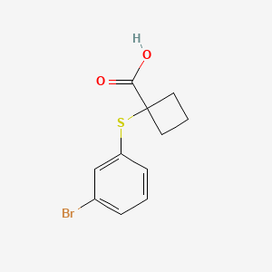 1-((3-Bromophenyl)thio)cyclobutane-1-carboxylic acid