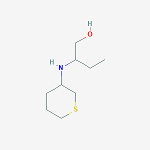 molecular formula C9H19NOS B13288712 2-[(Thian-3-yl)amino]butan-1-ol 