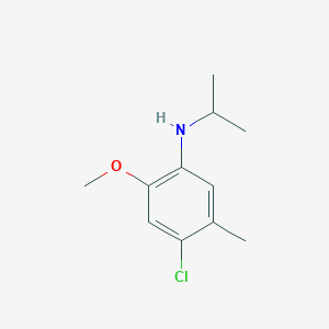 molecular formula C11H16ClNO B13288714 4-chloro-2-methoxy-5-methyl-N-(propan-2-yl)aniline 