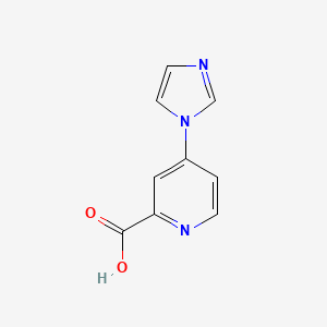 molecular formula C9H7N3O2 B1328872 4-(1H-咪唑-1-基)吡啶-2-羧酸 CAS No. 914637-20-0