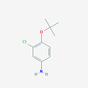 molecular formula C10H14ClNO B13288733 4-(Tert-butoxy)-3-chloroaniline CAS No. 1039334-68-3